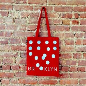 Red Etsy Brooklyn Workplace Tote Bag